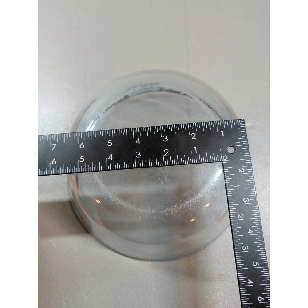 Vintage Pyrex Flameware Clear Blue Tint Glass Bowl 834-B Single Tab Handle 8.5